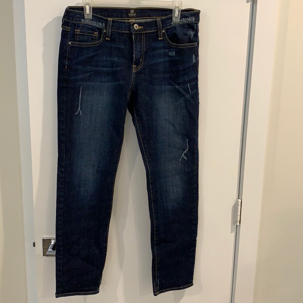Just Black gently used skinny jeans with some rips
